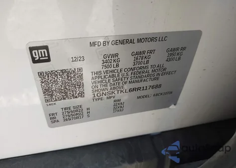 2024 Chevrolet Tahoe 4Wd High Country from USA, damaged, VIN 1GNSKTKL6RR117688